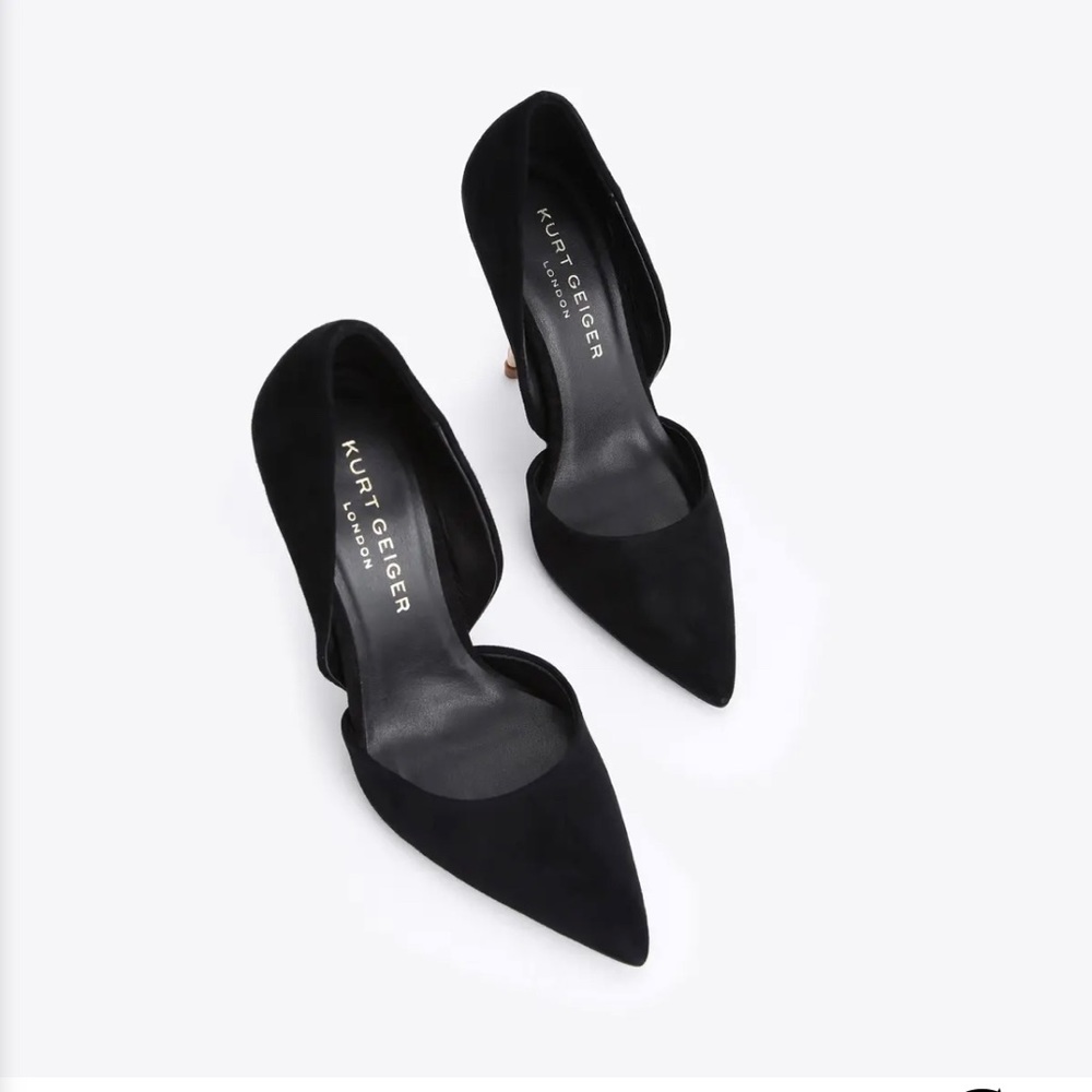 Kurt Geiger London Black Suede Bond Heel